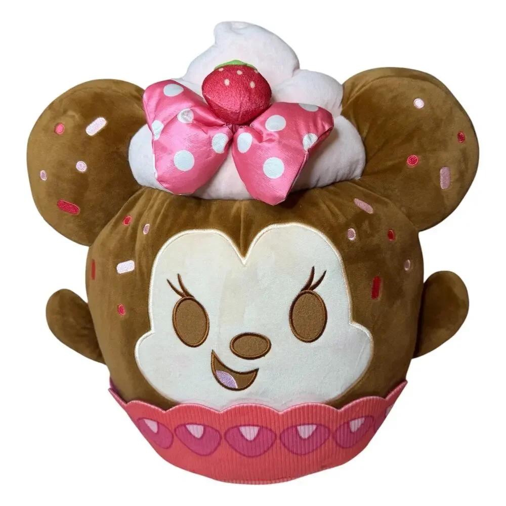 Disney Munchlings Minnie Mouse Strawberry Cupcake Plush Large 16” Plush Toy